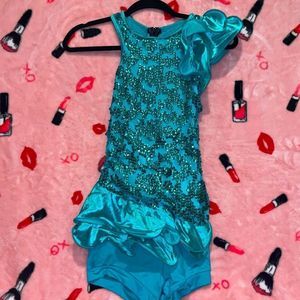 Teal/Aqua Ruffle Sequin Costume 💕